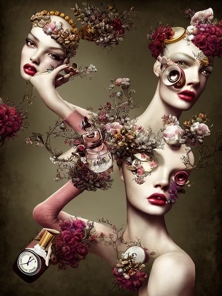 Image similar to fragrance advertising campaign by ray caesar, highly detailed, intricate