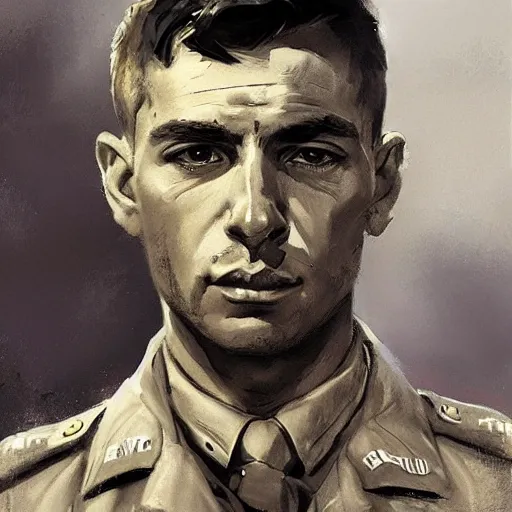 Image similar to portrait of a spanish civil war hero juan modesto, colourised, face portrait, epic, tragic, military art, fantasy, dieselpunk, hd shot, digital portrait, beautiful, artstation, comic style, by artgerm, guy denning, jakub rozalski, magali villeneuve and charlie bowater