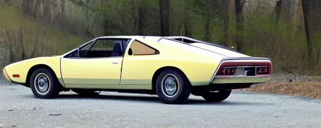 Image similar to a single 1 9 7 6 lotus esprit and 1 9 6 9 dodge charger hybrid, dslr