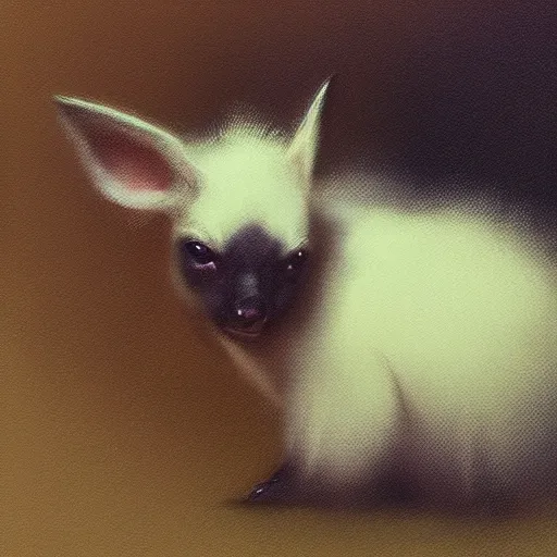 Prompt: detailed cinematic moody colors studio portrait of a baby animal creature pokemon like in high quality by jeremy mann, only one head single portrait