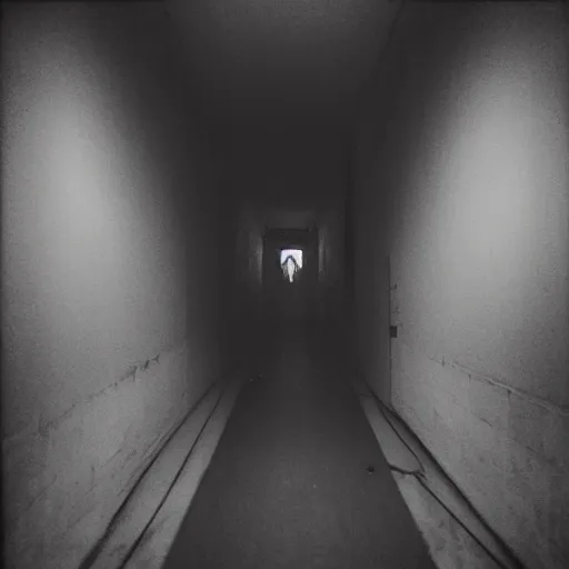 Image similar to adventure time, creepy, horror, off - putting, dark, hallway, photo, paranormal