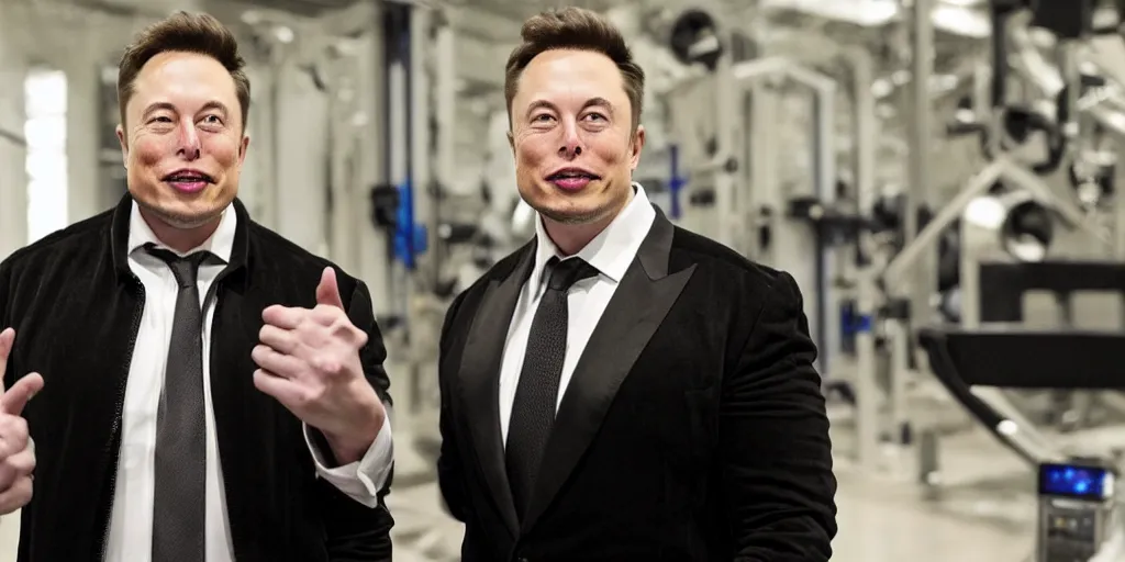 Prompt: elon musk, muscular