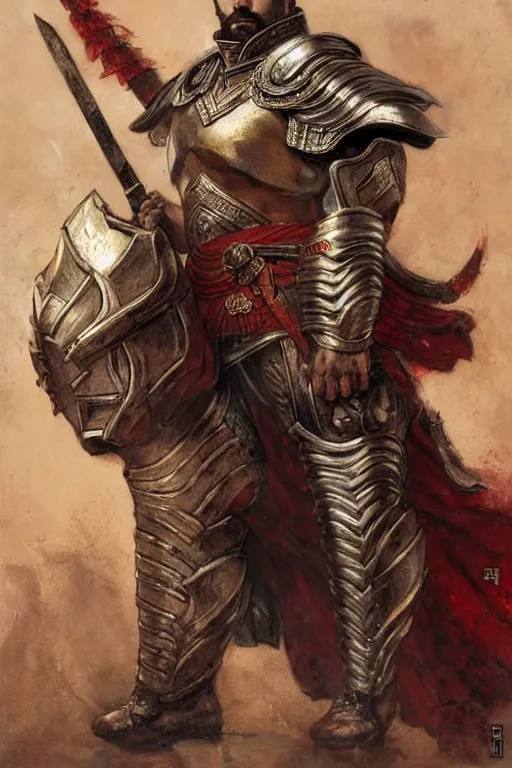 Image similar to attractive beefy male with armor, ancient china, three kingdoms, character design, painting by gaston bussiere, craig mullins, j. c. leyendecker, tom of finland