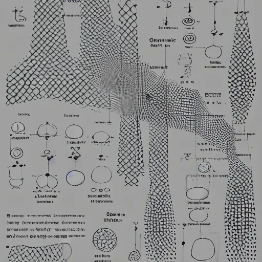 Image similar to cut up collage of technical drawing of macromolecular structures of SARS-CoV-2 proteins, drawn by Ernst Haekl