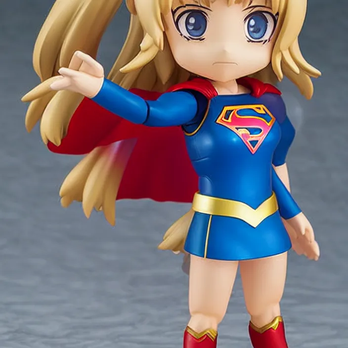 Image similar to supergirl, an anime nendoroid of supergirl, figurine, detailed product photo.