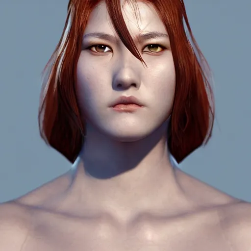 Image similar to a beautiful woman warrior, by sangsoo jeong, by siwoo kim, grim expression, unreal engine, octane rendering, 8 k, closeup headshot, smooth, trending on artstation, digital illustration, brown hair