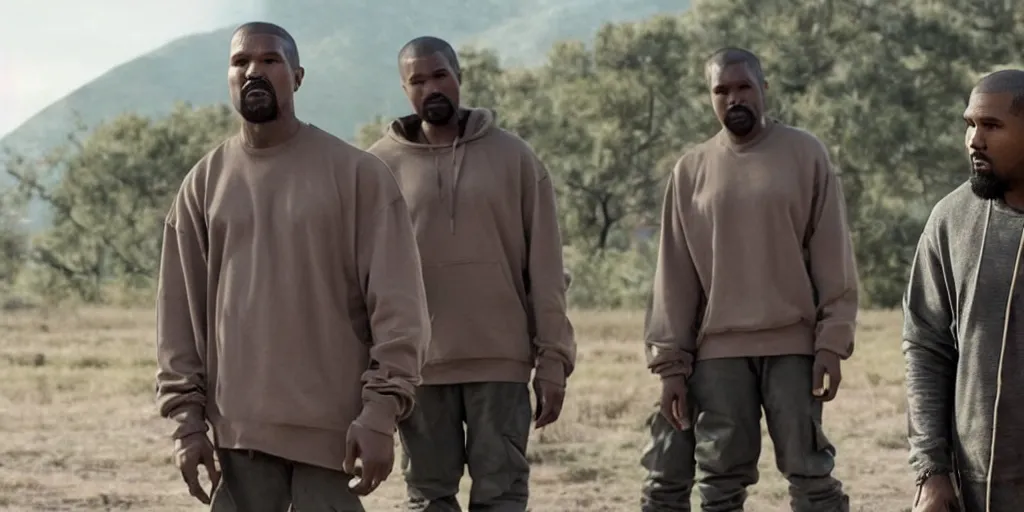 Image similar to Jamie Foxx as Kanye West in 'YE' (2023), movie still frame