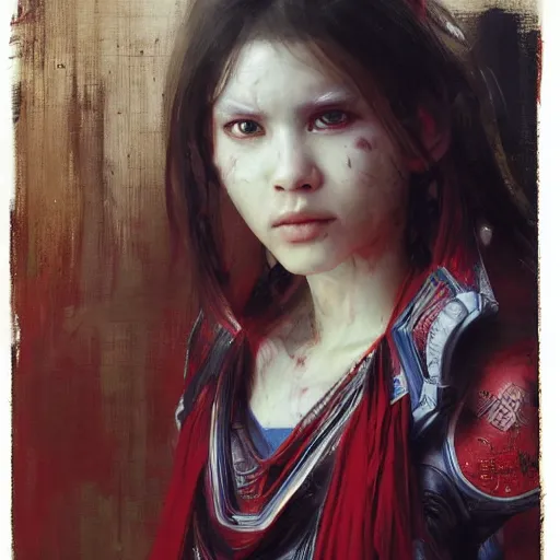 Image similar to the young warrior by ruan jia, portrait