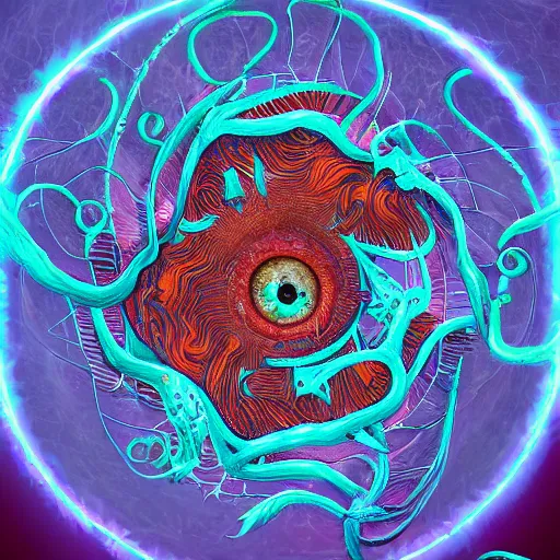 Image similar to the depthless eye, twisting eldritch horror beyond comprehension, digital art, medical dissection