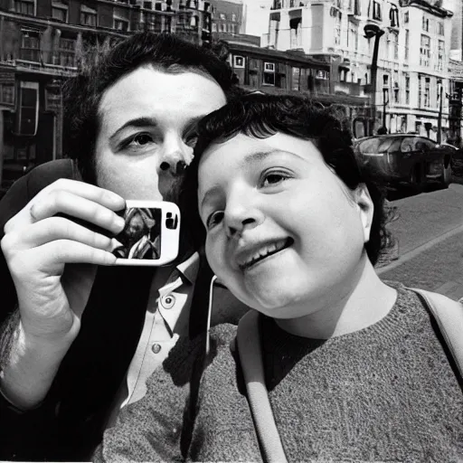 Image similar to selfie with iphone by vivian maier