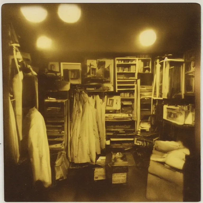 Prompt: atmospheric polaroid photo of the backrooms, yellow lighting