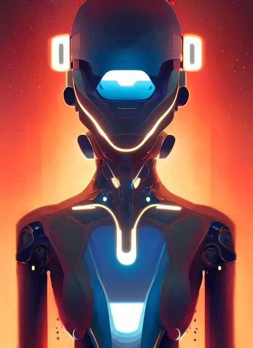 Image similar to symmetry!! portrait of animal robot, sci - fi, tech wear, glowing lights!! intricate, elegant, highly detailed, digital painting, artstation, concept art, smooth, sharp focus, illustration, art by artgerm and greg rutkowski and alphonse mucha