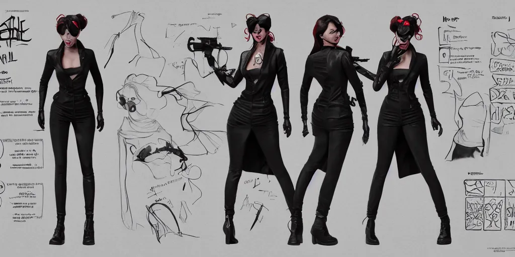 ArtStation - Femme Fatale Noir Vintage Style, Reference Pack