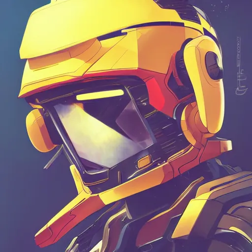 Image similar to a portrait of a stunning beautiful elite gundam pilot, with an intricate, detailed, urban inspired hiphop afro futuristic helmet, vector behance hd jesper ejsing, rhads, makoto shinkai, lois van baarle, ilya kuvshinov, rossdraws, hd, 3 2 k, ilya kuvshinov, gustav klimt