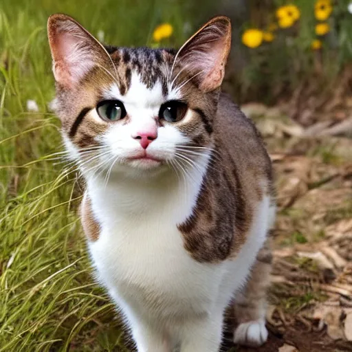 Prompt: emma watson as cute cat girl trail cam