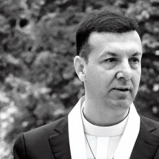 Image similar to aleksandar vucic as a priest