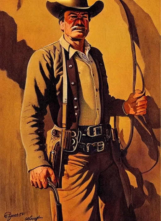 Prompt: old west sheriff. portrait by jean giraud and anton otto fischer and john philip falter and will eisner and gil elvgren