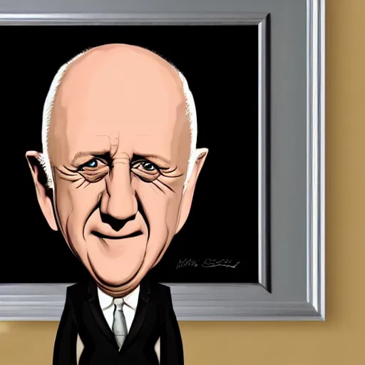 Prompt: A caricature of Mike Ehrmantraut