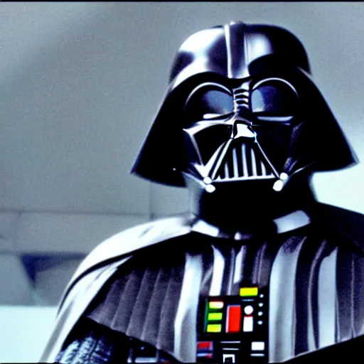 Prompt: a still of derp vader in the film star wars the empire strikes back