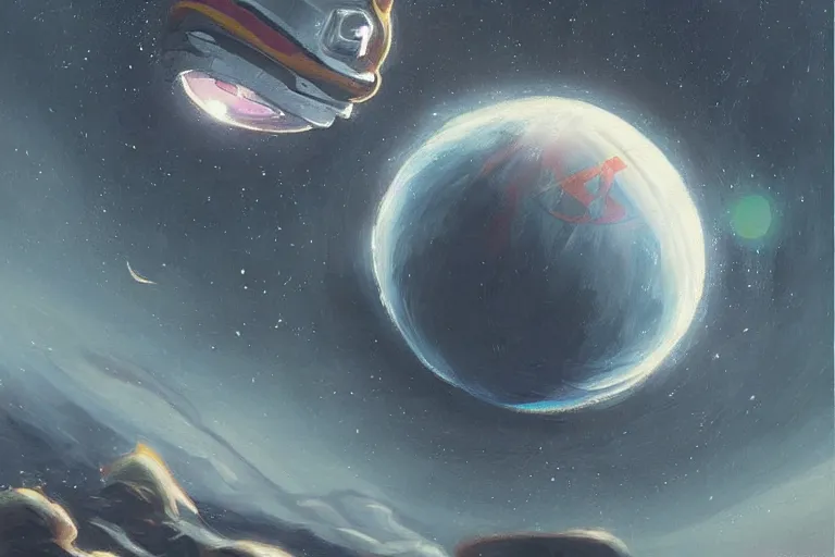 Prompt: interstellar astronaut, beautiful scifi painting