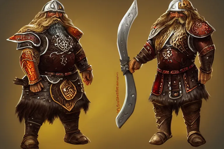 Image similar to a mighty dwarf warrior in armor, trending on art station, fantasy