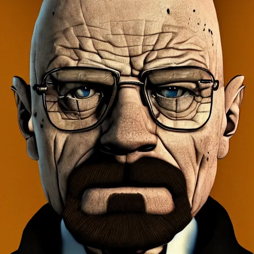 Image similar to walter white from breaking bad in five nights at freddy ’ s, 4 k, hyper realistic