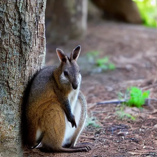 Prompt: a software engineer wallaby