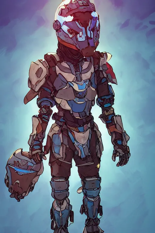 Image similar to combination suit armor aloy horizon forbidden west horizon zero dawn robot ninja mask helmet backpack tribal, art gta 5 comics, official fanart behance hd artstation by jesper ejsing, by rhads, makoto shinkai and lois van baarle, ilya kuvshinov, ossdraws radiating a glowing aura cgi rtx 2 0 2 2