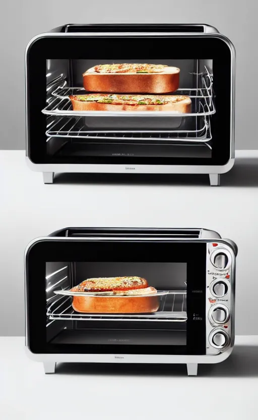 Image similar to a stylish electric toaster oven ; designed by marc newsom, zaha hadid, blonde, joseph and joseph, dieter rams ; natural materials ; industrial design ; behance ; le manoosh ; pinterest ; if design award ; reddot design award