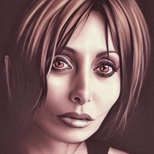 Image similar to a beautiful detailed portrait of natalie imbruglia from music video torn, by artgerm, high details