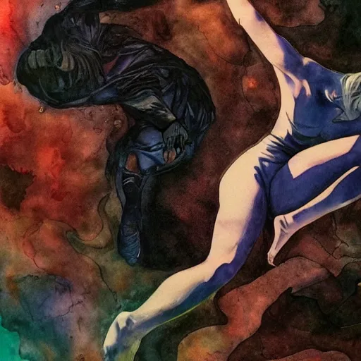 Image similar to the energy of dreams, 8 k resolution, beautiful, dark ambient, neoplasticism art, marvel comics dslr hdr, art by artemisia gentileschi, water color