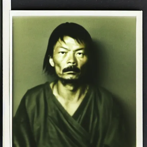 Prompt: polaroid of a samurai by Tarkovsky