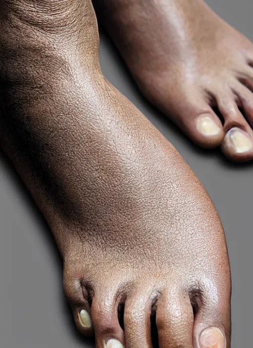 Image similar to a foot, 8 k extremely realistic and highly detailed