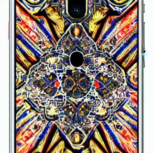 Image similar to smartphone in the style of art noveau