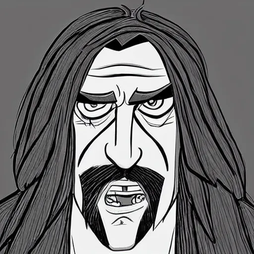 Image similar to Head-to-shoulder shot of Triple H as a Disney villain, Disney, Triple H, wrestling, WWE, Disney style, 2d, drawn image, beautifully drawn, Disney 2d animation still, digital 2D animation, traditional animation, Disney style, Disney animation, Deviantart, very coherent symmetrical artwork, heroic look, artstation, villain, brightly colored