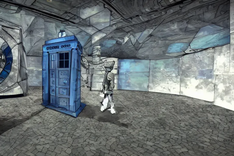 Image similar to tardis in portal 2