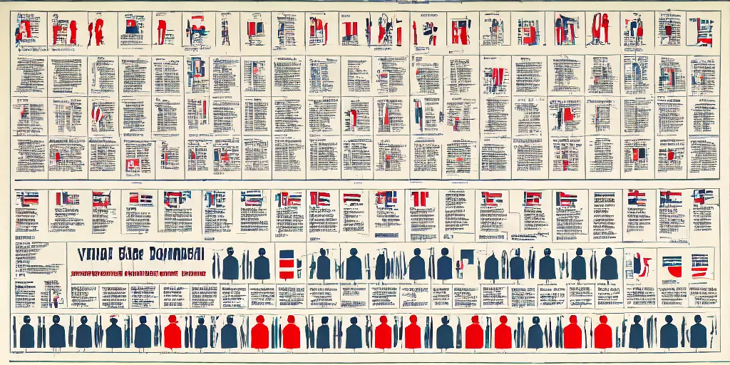 Prompt: british and soviet elections by isotype, organized into 1 chart showing the hierarchy across multiple pages showing the comparison across governing bodies