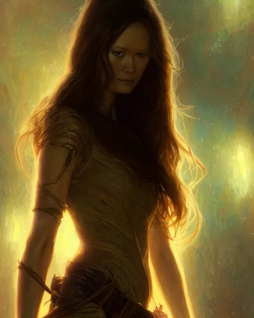 Prompt: summer glau, sarah conner chronicles, cinematic movie shot, by android jones and greg rutkowski, gaston bussiere, artgerm, cinematic lighting, trending on artstation, volumetric dust, intricate, elegant, pro photography