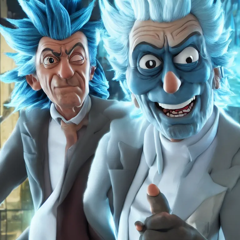 Image similar to Rick Sanchez in real life, 8k wallpaper, photorealistic, highly detailed