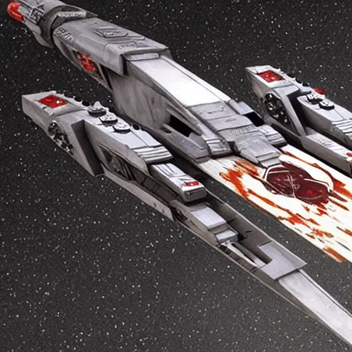 Prompt: the USS X-Wing, Star Trek Star Wars hybrid