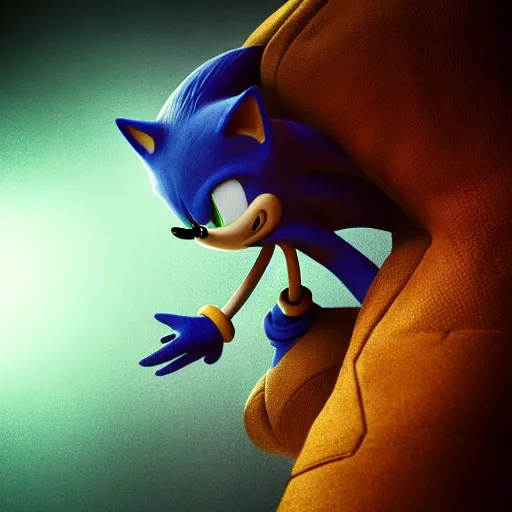 Image similar to sonic strangling a human to death, dslr, 8 k, octane beautifully detailed render, dark mood, cinematic lighting, detailed photo, masterpiece, volumetric lighting, ultra realistic, highly detailed, high quality, lossless, photorealistic