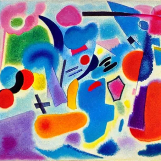Prompt: abstract sketch by Kandinsky made of semi-transparent colored glass