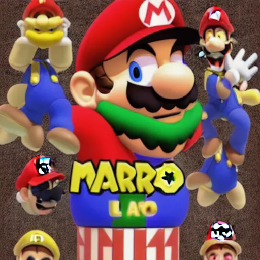 Image similar to Mario but it is Wario But it is actually Mario being Wario that loves Mario