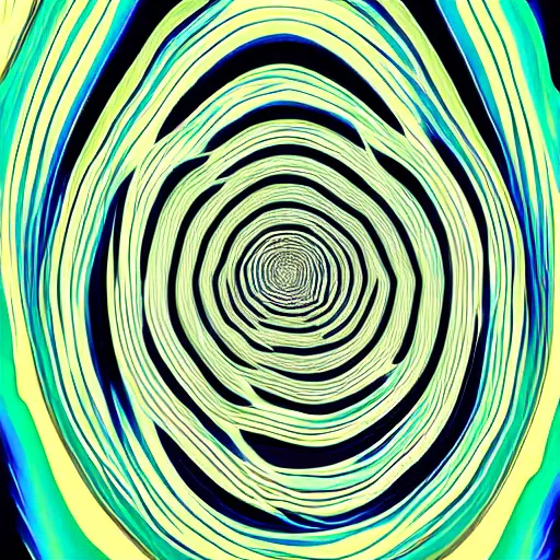 Prompt: generative abstract digital art shapes repetition spirals joshua davis illustration