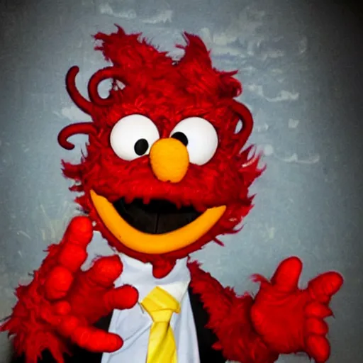 Prompt: lovecraftian elmo