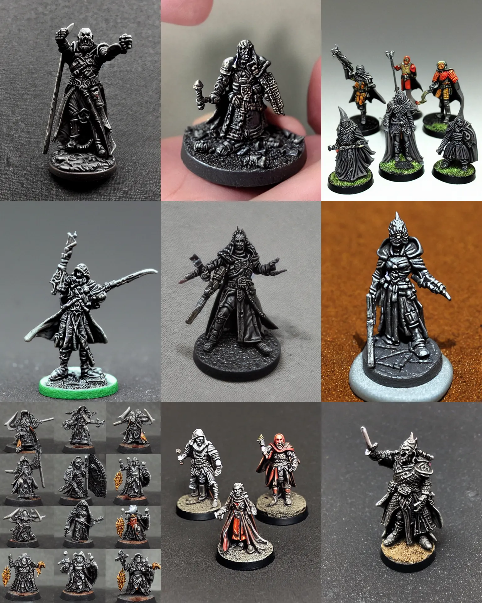 Prompt: resin miniature, games workshop, 2 8 mm heroic scale, margaret thatcher, d & d lich, undead mage, round base, evil villain, the iron lady