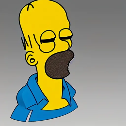 Prompt: homer simpson 3 d model computer generated