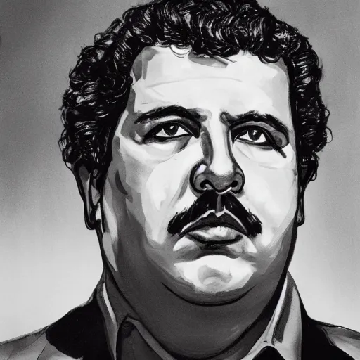 Image similar to Portrait of Pablo Escobar, by Vogue