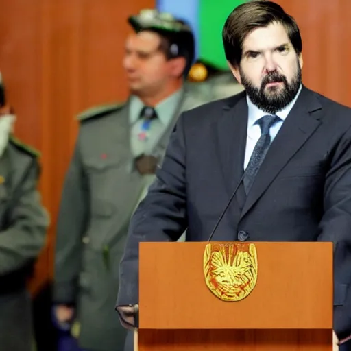 Prompt: chilean president gabriel boric