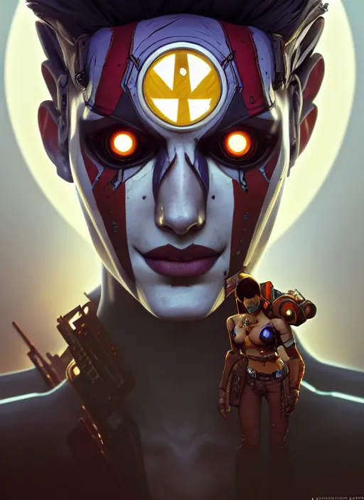 Image similar to symmetry!! portrait of borderlands 3 psycho, intricate, elegant, highly detailed, digital painting, artstation, concept art, smooth, sharp focus, illustration, art by artgerm and greg rutkowski and alphonse mucha, 8 k